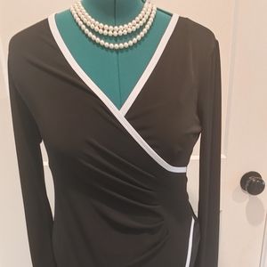 Calvin Klein black and white dress